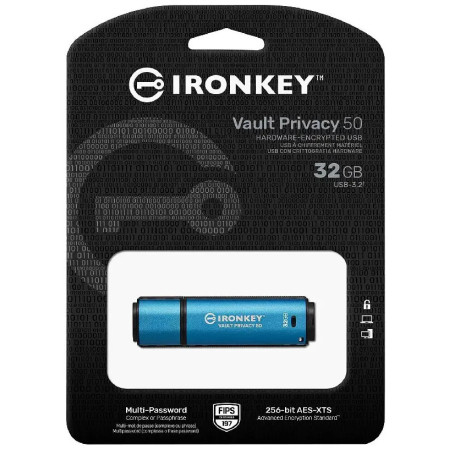 Флэш накопитель Kingston Ironkey Vault Privacy 50 | USB 3.2